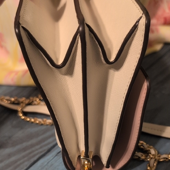 Tory Burch White Crossbody Bag Clean Stylish Leather Career Club Sophisticated - Picture 8 of 16